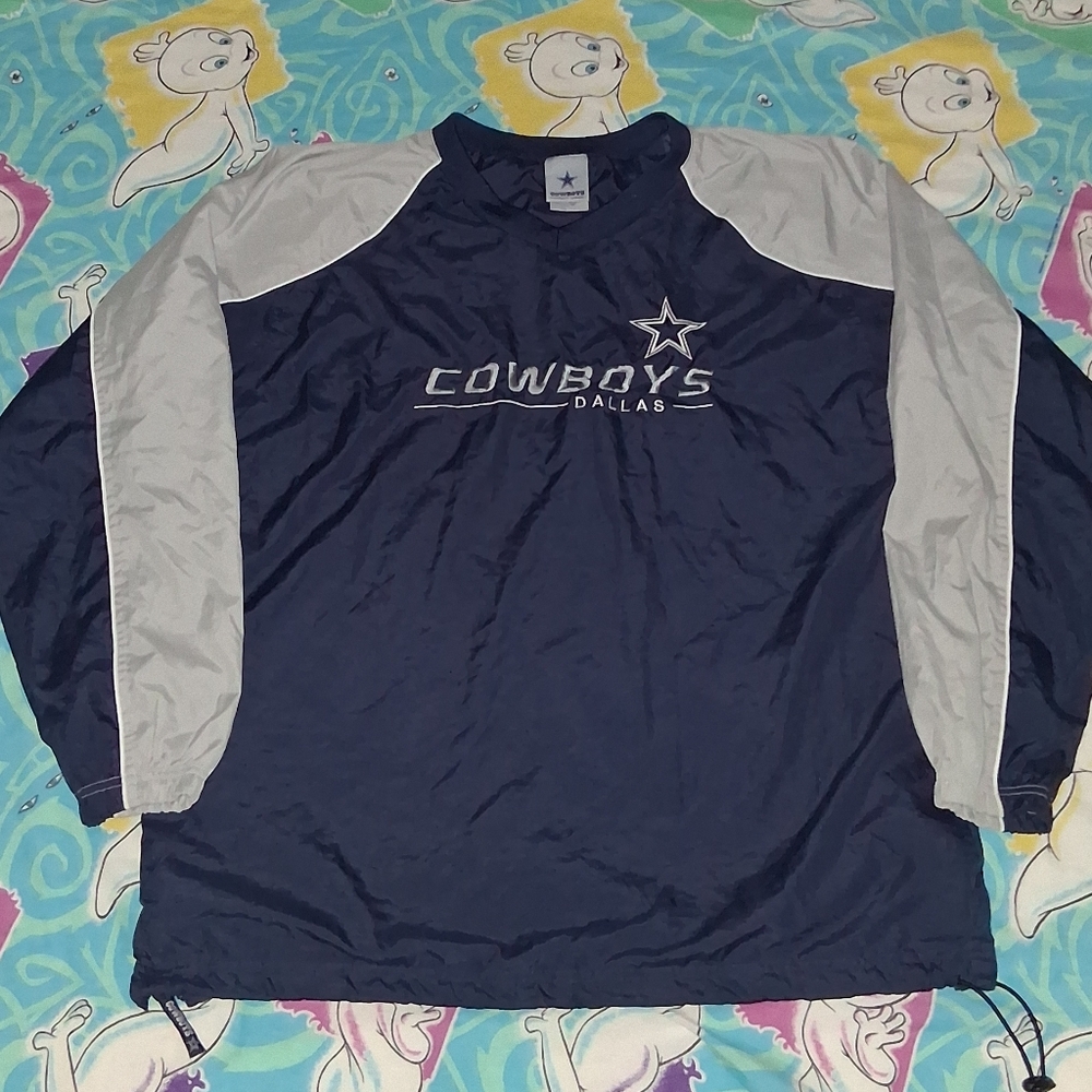 Y2K Dallas Cowboys Vintage Pullover Winbreaker Jacket